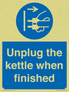 Unplug the kettle when finished